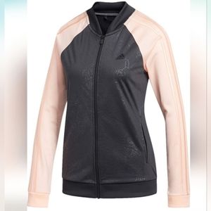 ADIDAS pink floral Jacket size Large